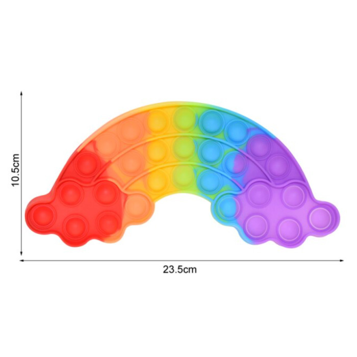 Pop It - Fidget Anti-Stress-Spielzeug Blase Spielzeug Silikon Regenbogen