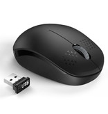 SeenDa Noiseless Wireless Mouse - 1600DPI Optical / Two-handed / Ergonomic - Black