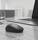 SeenDa Mouse inalámbrico silencioso - 1600DPI óptico / dos manos / ergonómico - negro