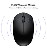 SeenDa Noiseless Wireless Mouse - 1600DPI Optical / Two-handed / Ergonomic - Black