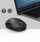 SeenDa Mouse wireless silenzioso - 1600 DPI ottico / a due mani / ergonomico - nero