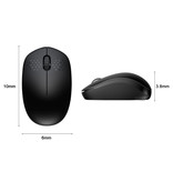 SeenDa Bezgłośna mysz bezprzewodowa - 1600DPI optyczna / dwuręczna / ergonomiczna - czarna
