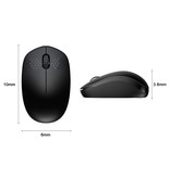 SeenDa Noiseless Wireless Mouse - 1600DPI Optical / Two-handed / Ergonomic - Black