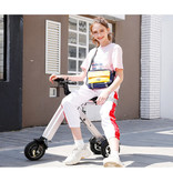 Stuff Certified® Ultraleichter elektrischer faltbarer Smart e Scooter 250W - 8 Zoll - 3 Räder - Silbergrau