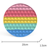 Stuff Certified® XL Pop It - 200mm Extra Large Fidget Anti Stress Jouet Bubble Toy Silicone Circle Rainbow