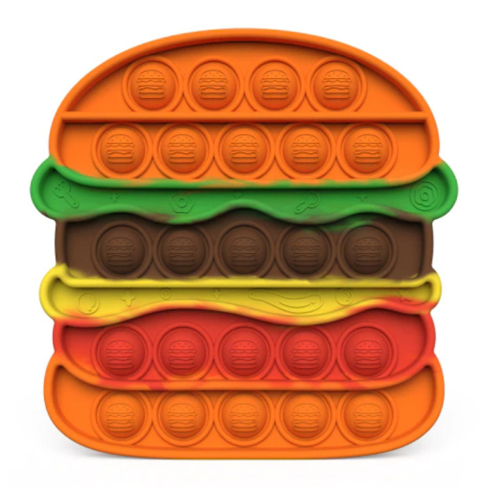 Stuff Certified® Pop It - Fidget Anti-Stress-Spielzeug Bubble Toy Silikon Hamburger