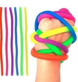 Stuff Certified® 6-Pack Noodle Strings - Rekbaar Fidget Anti Stress Pop It Speelgoed Bubble Toy Siliconen Monkey Noodles Willekeurige Kleur