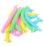 Stuff Certified® Confezione da 3 corde per noodle - Elastico Fidget Anti-Stress Pop It Toy Bubble Toy Silicone Monkey Noodles Colore casuale