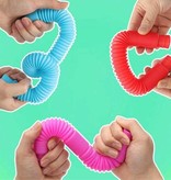 Stuff Certified® Pop It Tube Noodle String - Stretchy Fidget Anti Stress Toy Bubble Toy Silicone Noodles Random Color