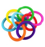 Stuff Certified® Pop It Tube Noodle String - Stretchy Fidget Anti Stress Toy Bubble Toy Nouilles en silicone Couleur aléatoire