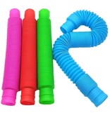 Stuff Certified® 50-Pack Pop It Tube Noodle String - Stretchy Fidget Anti Stress Toys Bubble Toy Silicone Noodles Random Color