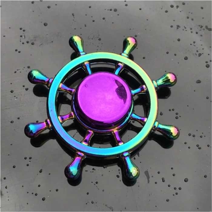 Fidget Spinner - Anti Stress Hand Draaier Speelgoed Toy R118 Metaal Chroma