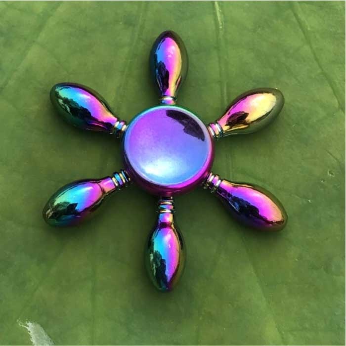 Fidget Spinner - Anti Stress Hand Draaier Speelgoed Toy R118 Metaal Chroma