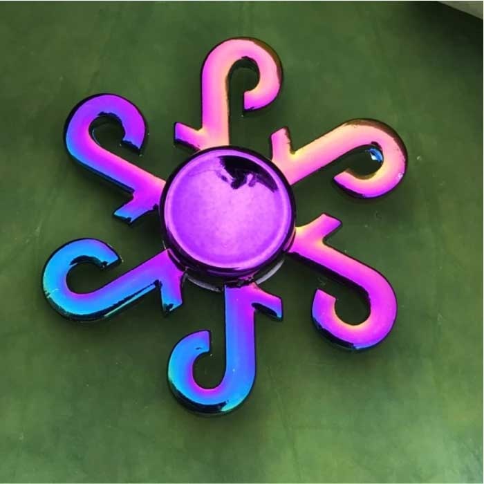 Fidget Spinner - Anti Stress Hand Draaier Speelgoed Toy R118 Metaal Chroma