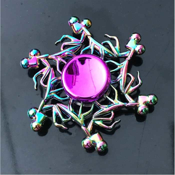 Fidget Spinner - Anti Stress Hand Draaier Speelgoed Toy R118 Metaal Chroma