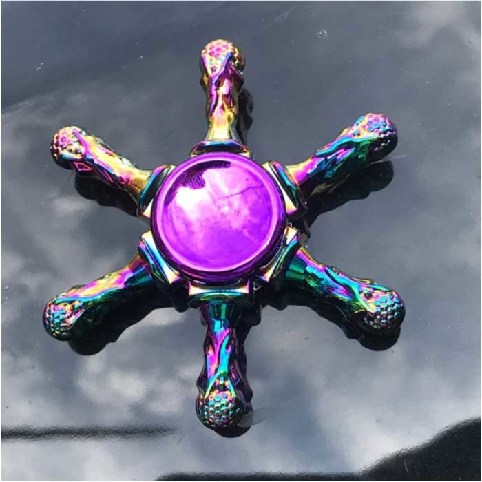 Fidget Spinner - Antystresowa ręczna zabawka Spinner R118 Metal Chroma