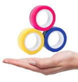 Stuff Certified® 3-Pack Magnetische Ring Fidget Spinner - Anti Stress Hand Draaier Speelgoed Toy Roze-Geel-Blauw