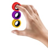 Stuff Certified® 3-Pack Magnetische Ring Fidget Spinner - Anti Stress Hand Draaier Speelgoed Toy Roze-Geel-Blauw