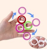 Stuff Certified® 3-Pack Magnetische Ring Fidget Spinner - Anti Stress Hand Draaier Speelgoed Toy Roze-Geel-Blauw