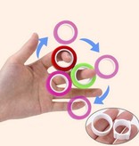 Stuff Certified® Paquete de 3 anillos magnéticos Fidget Spinner - Juguete de juguete giratorio de mano antiestrés Rojo-Verde-Azul