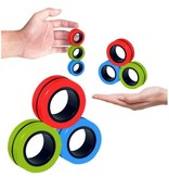 Stuff Certified® Paquete de 3 anillos magnéticos Fidget Spinner - Juguete de juguete giratorio de mano antiestrés Rojo-Verde-Azul