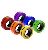 Stuff Certified® Fidget Spinner ad anello magnetico in confezione da 3 - Giocattolo con spinner manuale antistress Giallo