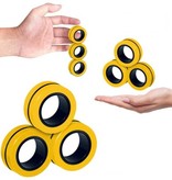 Stuff Certified® 3-Pack Magnetic Ring Fidget Spinner - Anti Stress Hand Spinner Toy Toy Yellow