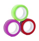 Stuff Certified® 3-Pack Magnetic Ring Fidget Spinner - Anti Stress Hand Spinner Toy Toy Purple-Green-Red