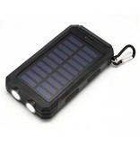 Stuff Certified® Cargador solar 20.000mAh con linterna - Banco de energía externo Panel solar Batería de emergencia Cargador de batería Verde sol