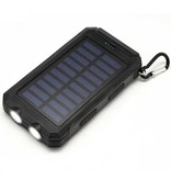 Stuff Certified® Solar Charger 20.000mAh met Zaklamp - Externe Powerbank Zonnepaneel Noodaccu Batterij Oplader Zon Blauw