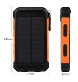 Stuff Certified® Solar Charger 20.000mAh met Zaklamp - Externe Powerbank Zonnepaneel Noodaccu Batterij Oplader Zon Wit