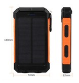 Stuff Certified® Solar Charger 20.000mAh with Flashlight - External Power Bank Solar Panel Emergency Battery Battery Charger Sun White