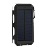 Stuff Certified® Ładowarka słoneczna 20.000mAh z latarką - Zewnętrzny Power Bank Panel słoneczny Ładowarka baterii awaryjnych Sun White