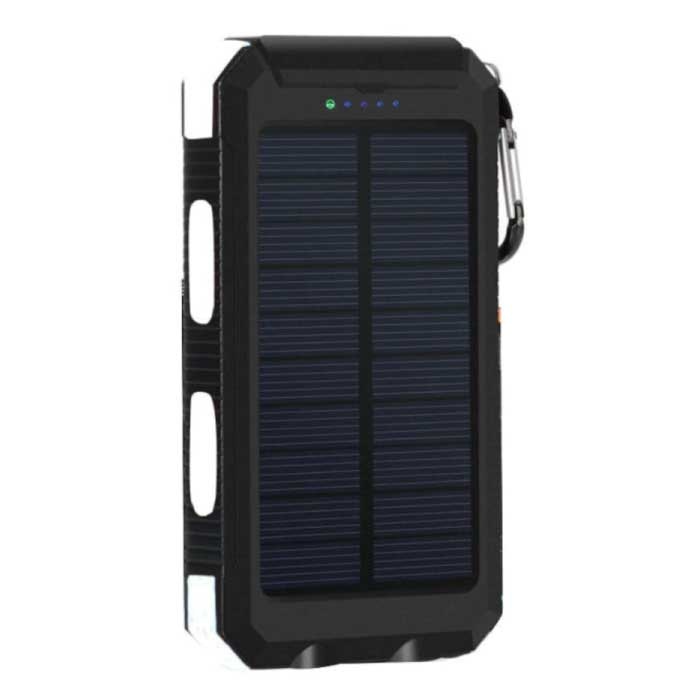 Caricabatterie Solare 20.000mAh con Torcia - Power Bank Esterno Pannello Solare Caricabatterie Batteria di Emergenza Sun White