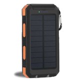 Stuff Certified® Solar Charger 20.000mAh with Flashlight - External Power Bank Solar Panel Emergency Battery Battery Charger Sun Orange