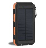 Stuff Certified® Solarladegerät 20.000mAh mit Taschenlampe - Externe Powerbank Solarpanel Notfallakku Akkuladegerät Sun Orange
