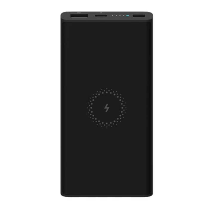 WPB15ZM Kabelloses Qi-Ladegerät + Powerbank 10.000 mAh - Notfall Akku Akku Kabelloses Ladegerät Pad Schwarz