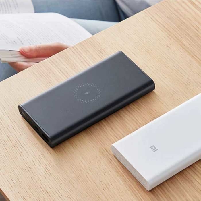 Xiaomi WPB15ZM Draadloze Qi Oplader + Powerbank 10.000mAh - Noodaccu Batterij Wireless Charger Pad Zwart