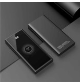 FLOVEME Chargeur Qi sans fil 10 000 mAh + Powerbank - Charge rapide 4.0 Batterie d'urgence Chargeur sans fil Pad Noir