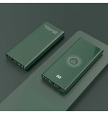 FLOVEME Bezprzewodowa ładowarka Qi 10 000 mAh + Power Bank - Akumulator awaryjny Quick Charge 4.0 Bezprzewodowa ładowarka Pad Green