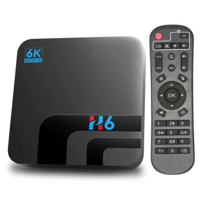 H6 TV Box Mediaspeler 6K Android Kodi - 2GB RAM - 16GB Opslagruimte