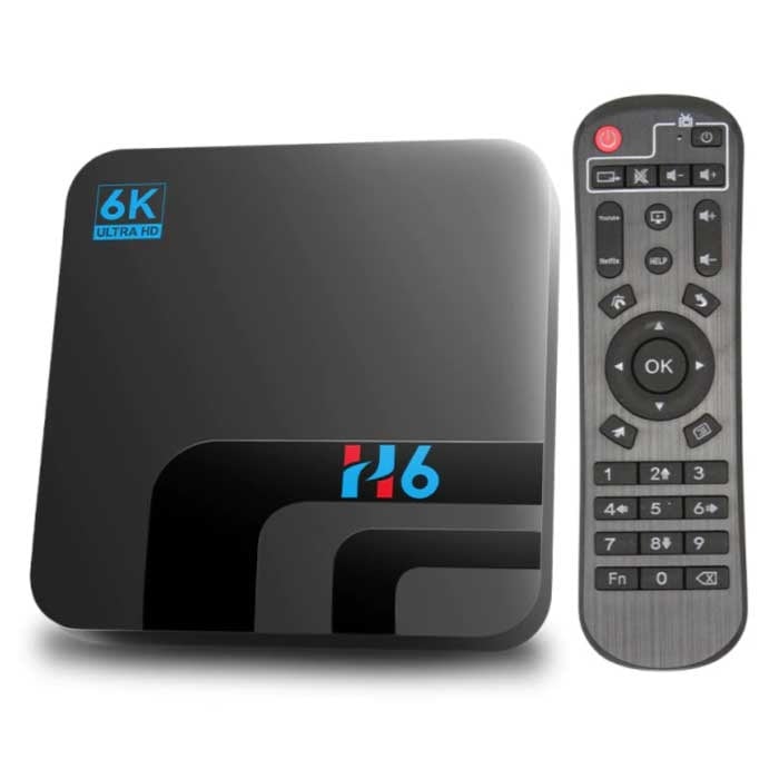 H6 TV Box Mediaspeler 6K Android Kodi - 4GB RAM - 32GB Opslagruimte