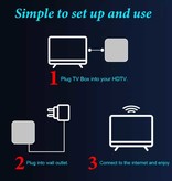 HONGTOP Lettore multimediale H6 TV Box 6K con tastiera RGB wireless - Android Kodi - 4 GB di RAM - 32 GB di spazio di archiviazione