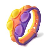 Stuff Certified® Pop It Armband - Zappeln Anti Stress Toy Bubble Toy Silikon Gelb-Orange-Lila