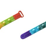 Stuff Certified® Bracelet Pop It - Fidget Anti Stress Toy Bubble Toy Silicone Jaune-Orange-Violet-Vert