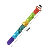 Stuff Certified® Pop It Bracelet - Fidget Anti Stress Toy Bubble Toy Silicona Amarillo-Naranja-Morado-Verde