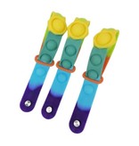 Stuff Certified® Pop It Bracelet - Fidget Anti Stress Toy Bubble Toy Silicone Yellow-Orange-Purple-Green