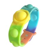 Stuff Certified® Pop It Armband - Zappeln Anti Stress Toy Bubble Toy Silikon Gelb-Orange-Lila-Grün