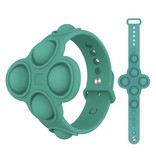 Stuff Certified® Braccialetto Pop It - Giocattolo antistress Fidget Bubble Toy in silicone verde