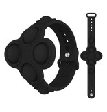 Stuff Certified® Bracelet Pop It - Fidget Anti Stress Toy Bubble Toy Silicone Noir